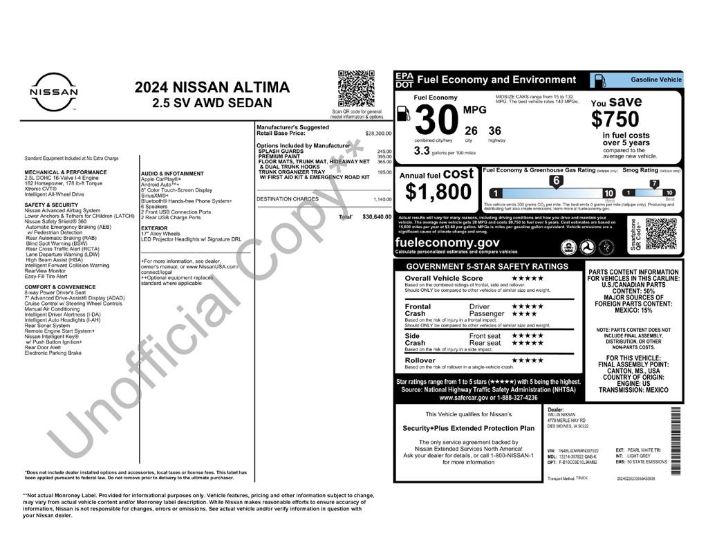 Used 2024 Nissan Altima 2.5 SV image 42
