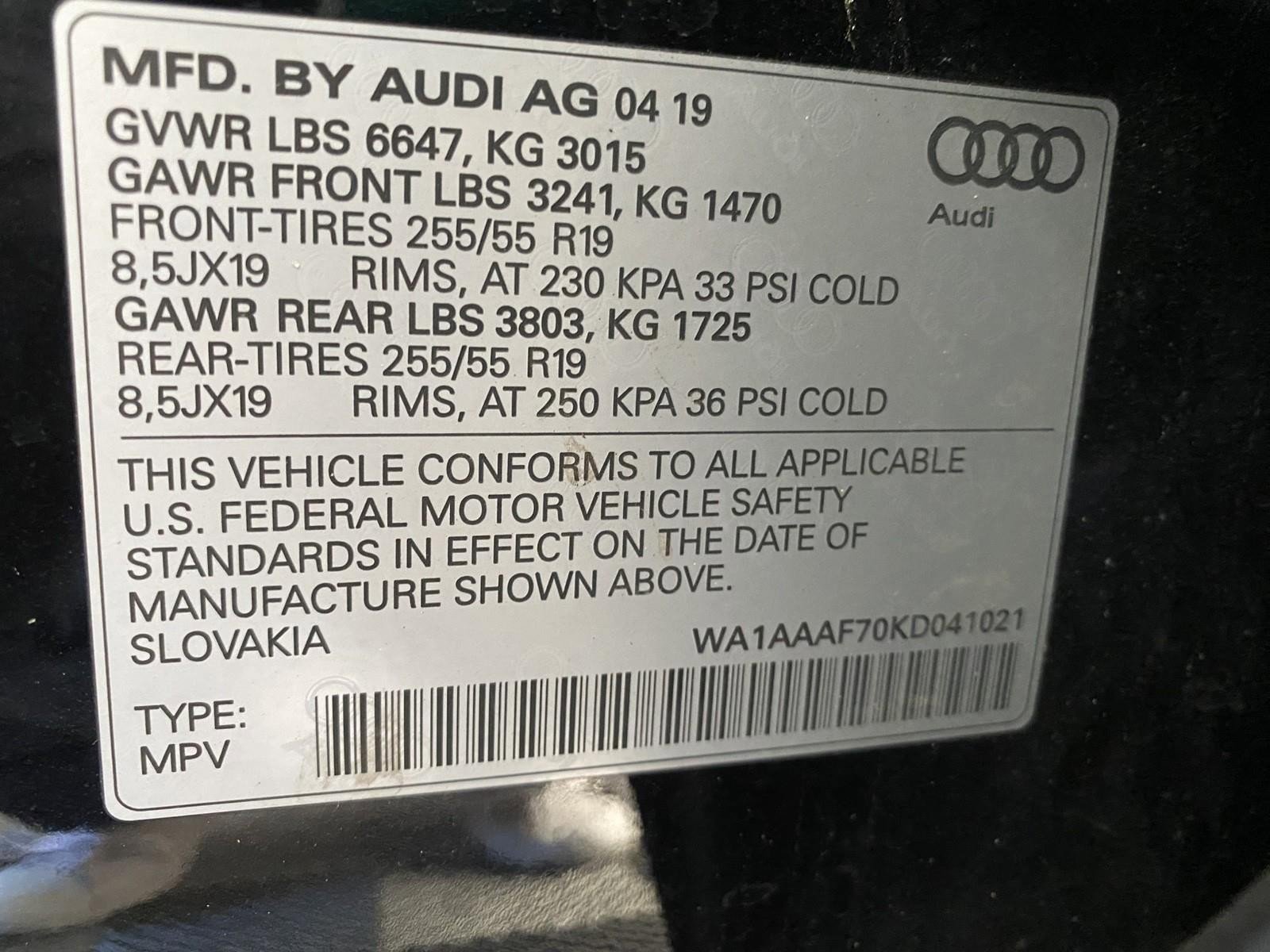Used 2019 Audi Q7 3.0T Premium w/ Convenience Package AWD/4WD image 36