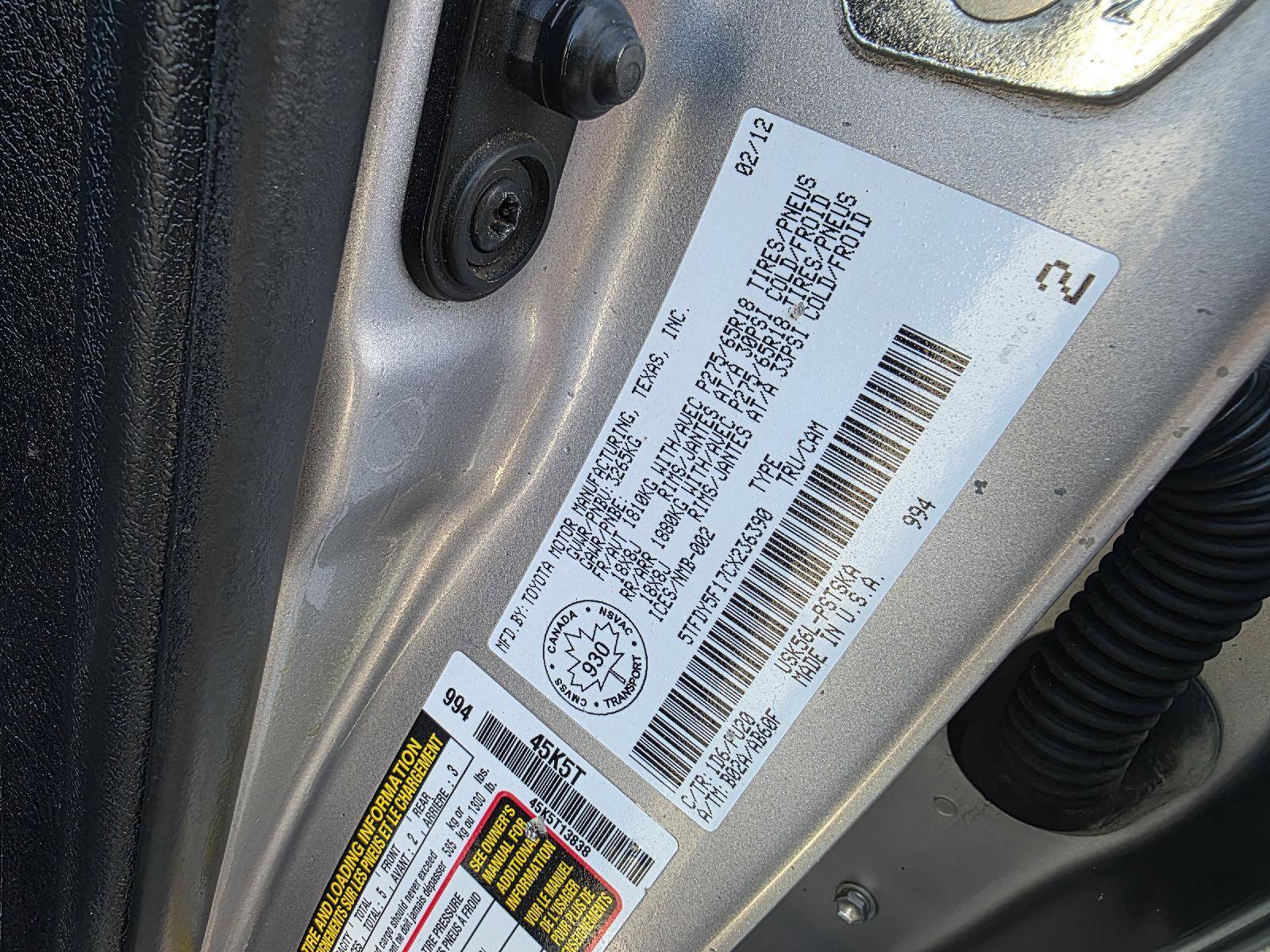 Used 2012 Toyota Tundra SR5 AWD/4WD image 23