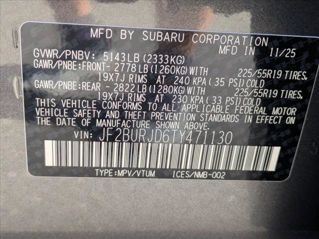 New 2026 Subaru Outback Touring XT image 19