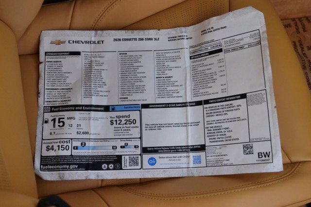 Used 2026 Chevrolet Corvette Z06 RWD image 12
