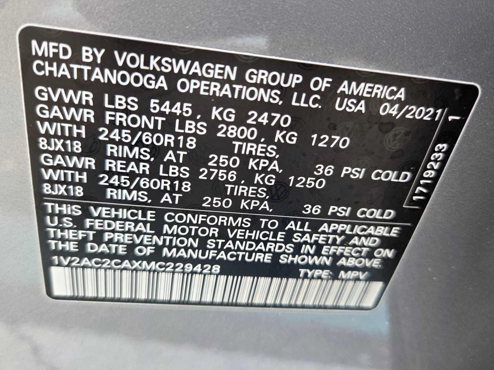 Used 2021 Volkswagen Atlas Cross Sport S FWD image 19