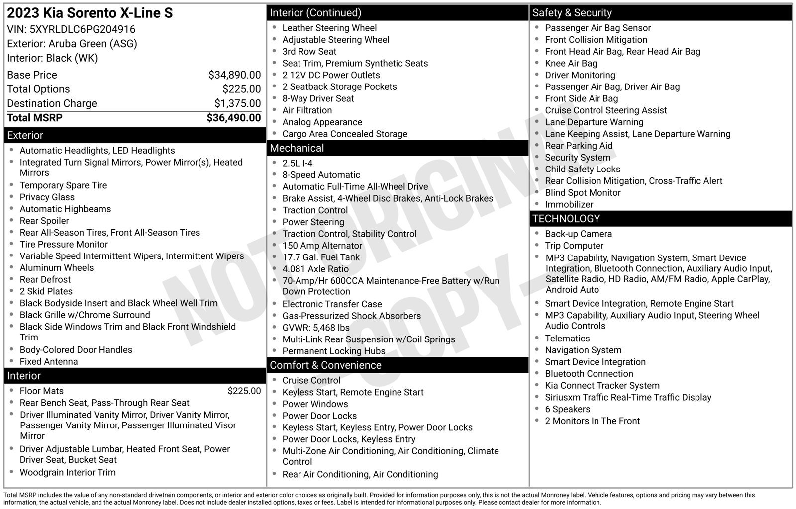 Certified 2023 Kia Sorento S AWD/4WD image 17