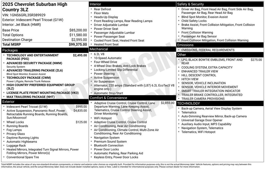 New 2025 Chevrolet Suburban High Country image 28