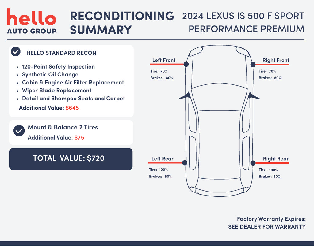 Used 2024 Lexus IS 500 RWD image 3