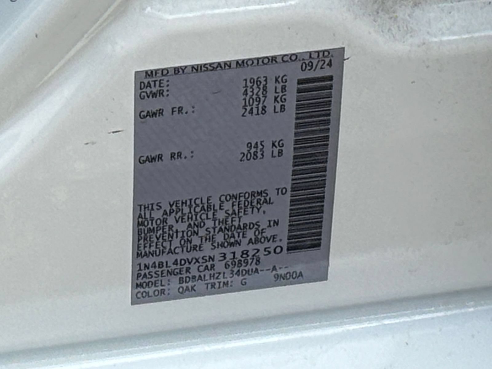 Used 2025 Nissan Altima 2.5 SV FWD image 24