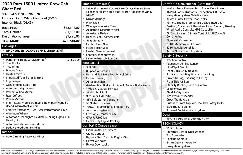 Used 2023 RAM 1500 Limited image 7