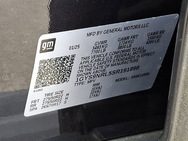 Certified 2025 Cadillac Escalade ESV Sport w/ LPO, Floor Liner Package image 27