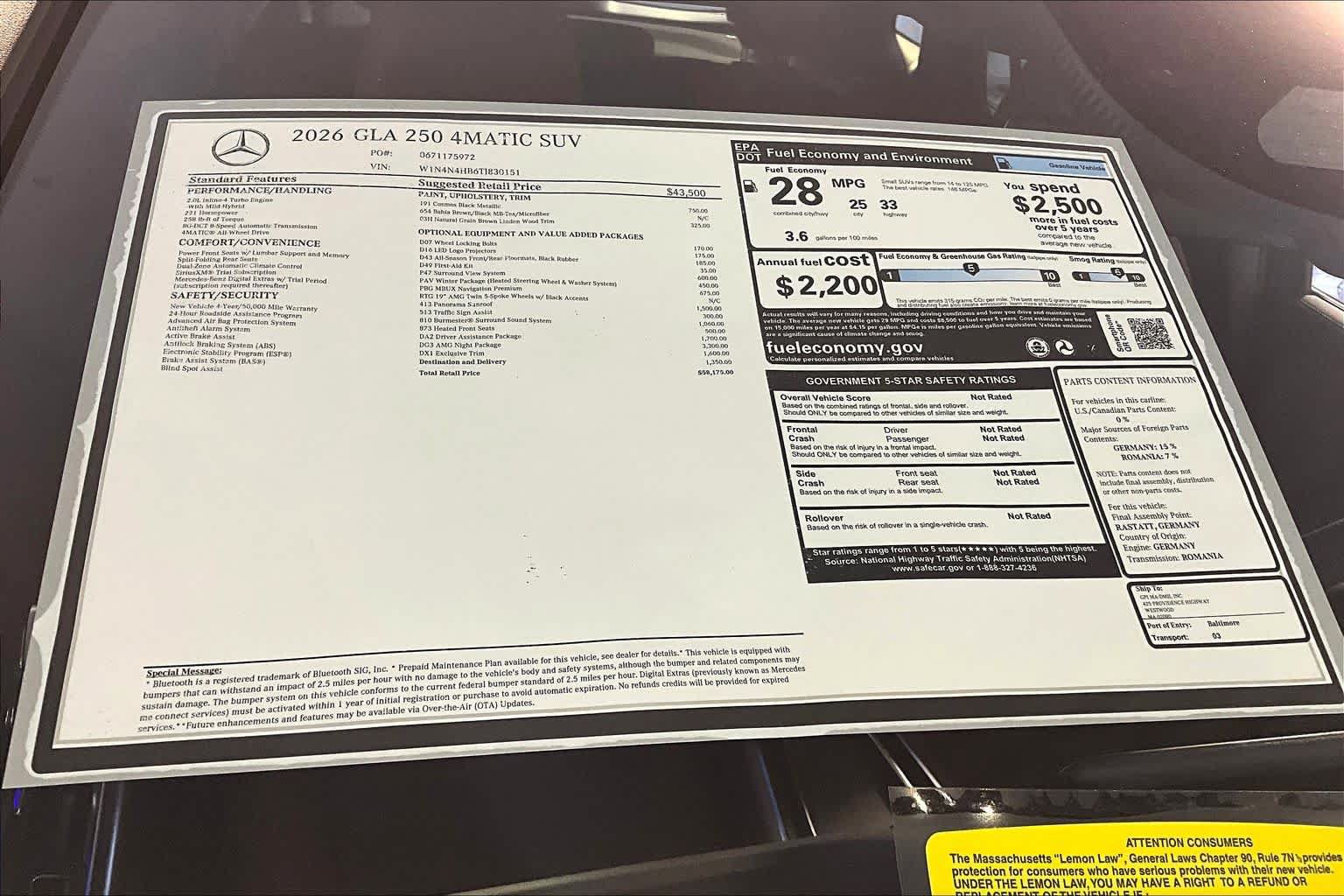 New 2026 Mercedes-Benz GLA 250 4MATIC image 18