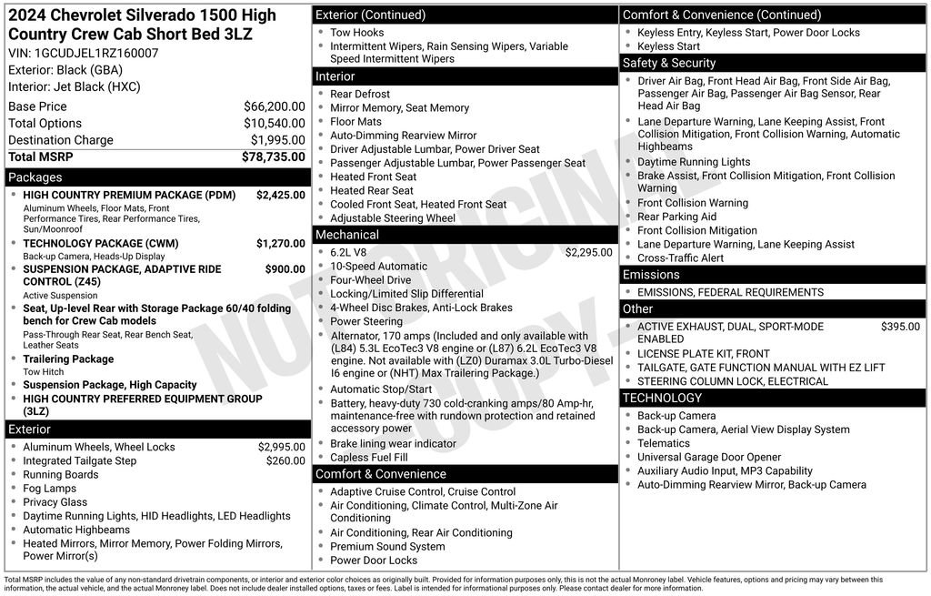 Used 2024 Chevrolet Silverado 1500 High Country w/ High Country Premium Package image 2