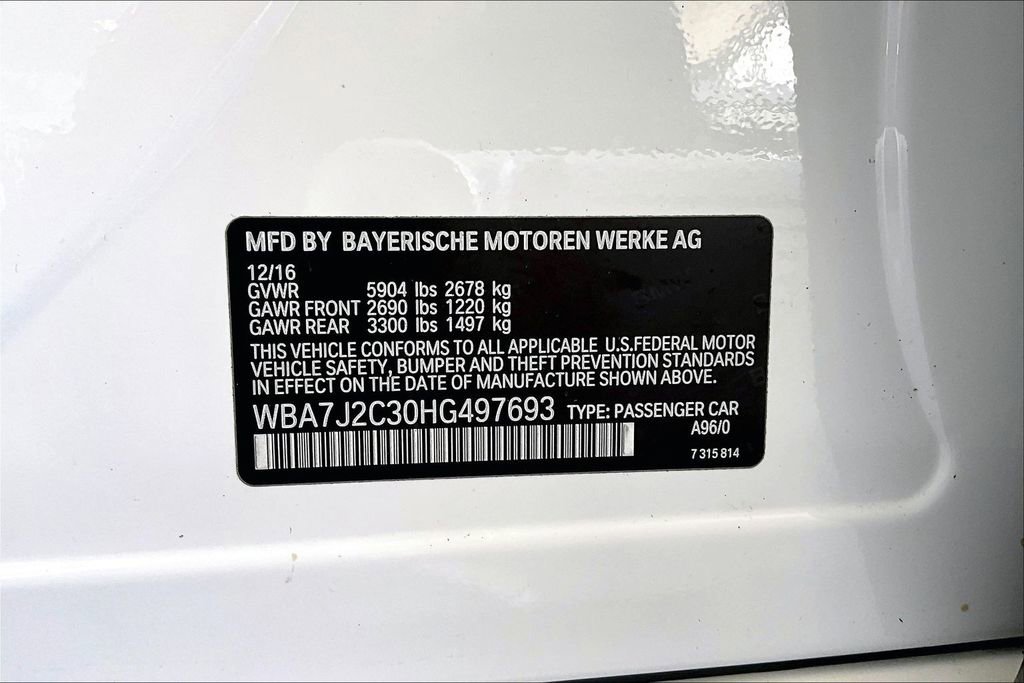 Used 2017 BMW 740e xDrive AWD/4WD image 19