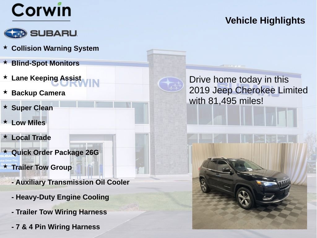 Used 2019 Jeep Cherokee Limited w/ Trailer Tow Group AWD/4WD image 6