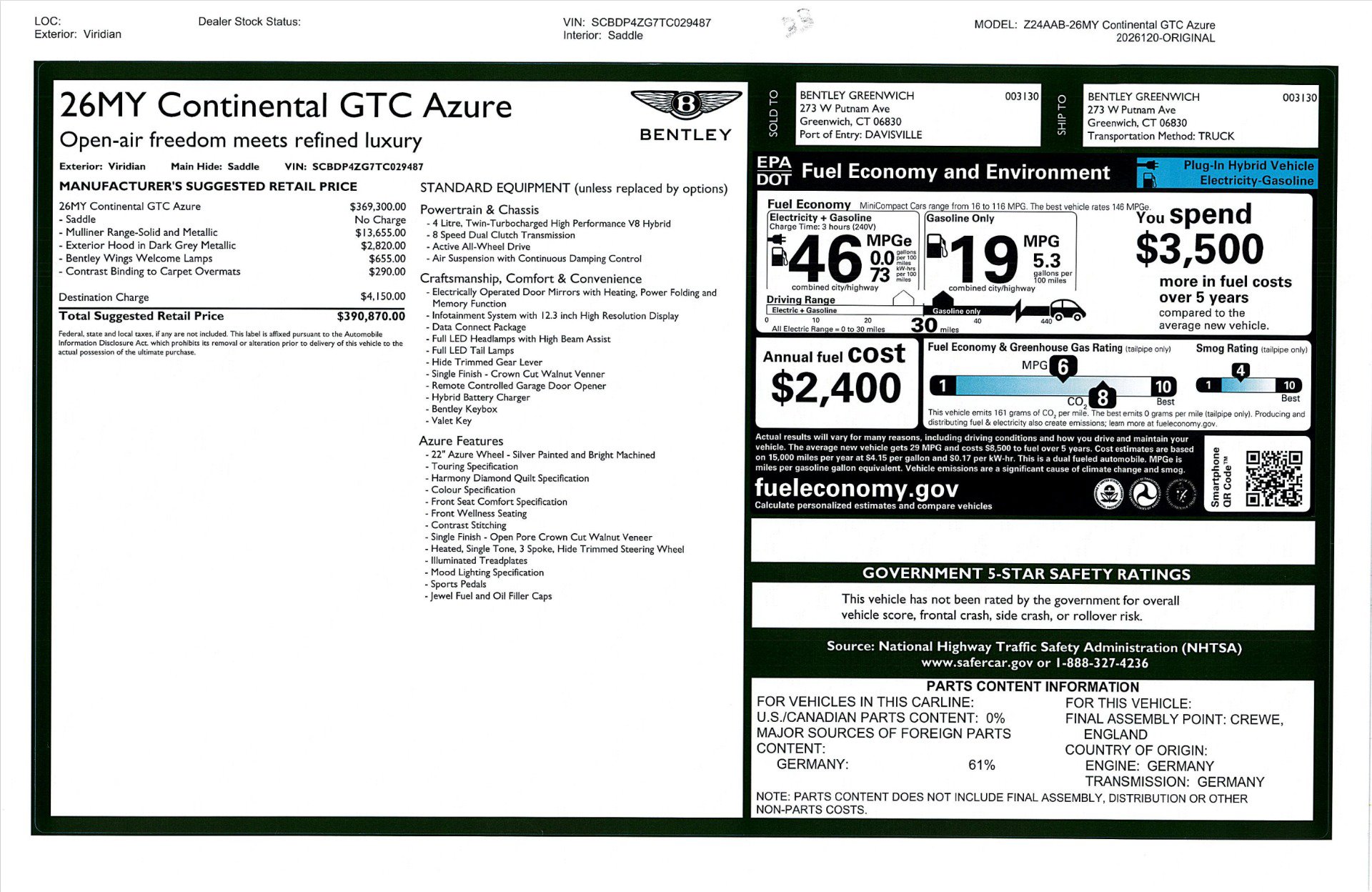 New 2026 Bentley Continental GTC AWD/4WD image 34