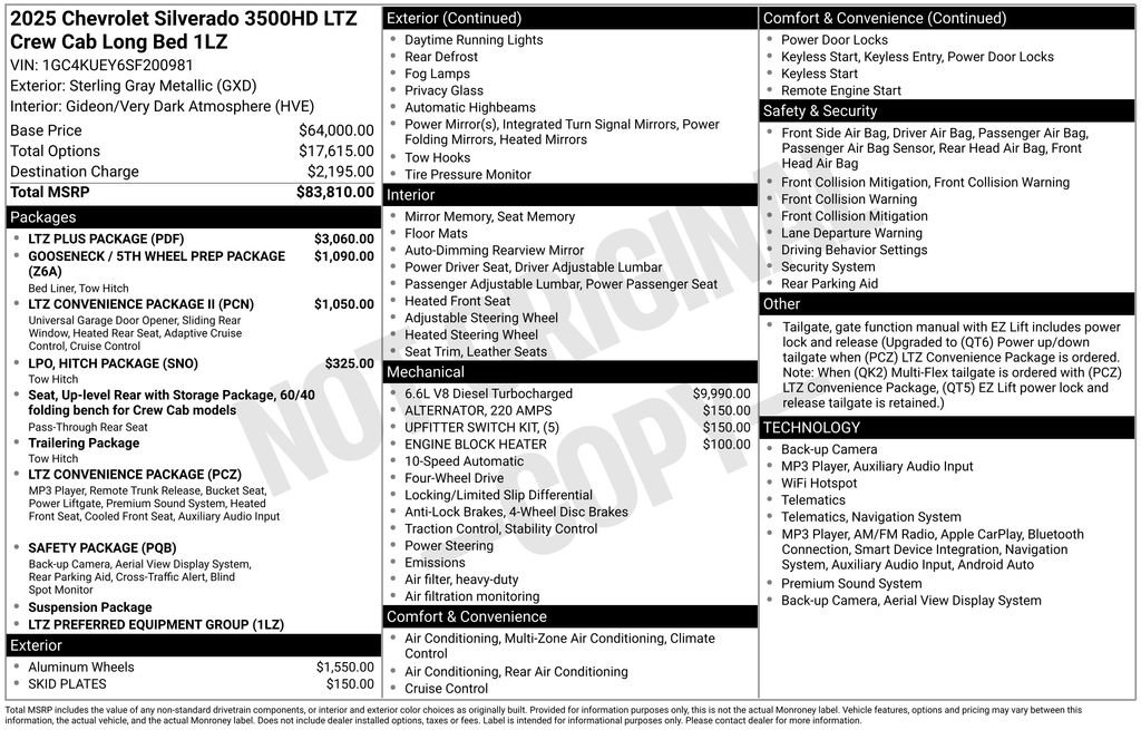 Used 2025 Chevrolet Silverado 3500 LTZ w/ LTZ Plus Package AWD/4WD image 11
