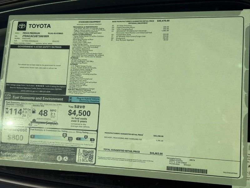 New 2026 Toyota Prius Plug-In Hybrid FWD image 20