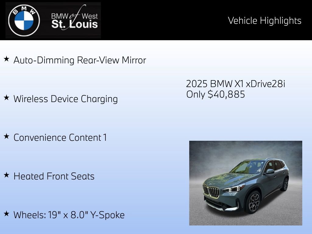 Used 2025 BMW X1 xDrive28i w/ Convenience Package AWD/4WD image 24