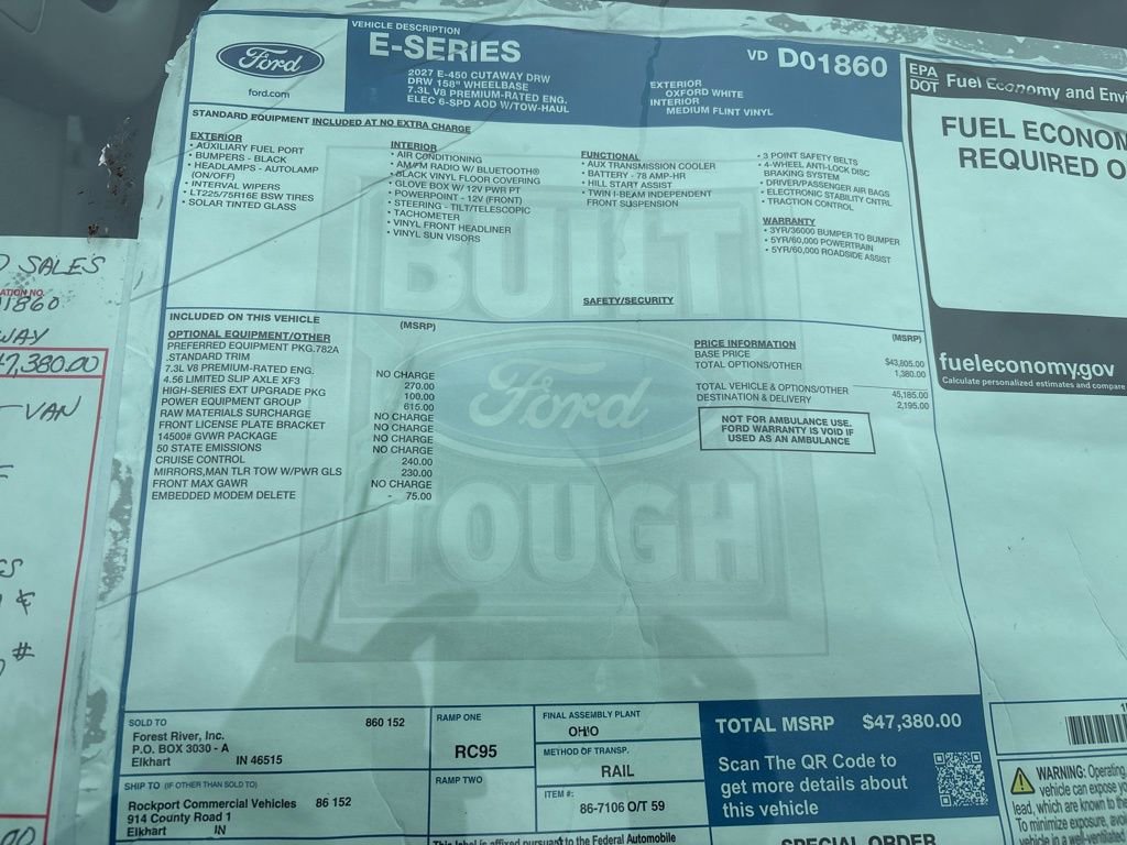New 2027 Ford E-450 and Econoline 450 Super Duty w/ Power Equipment Group RWD image 10