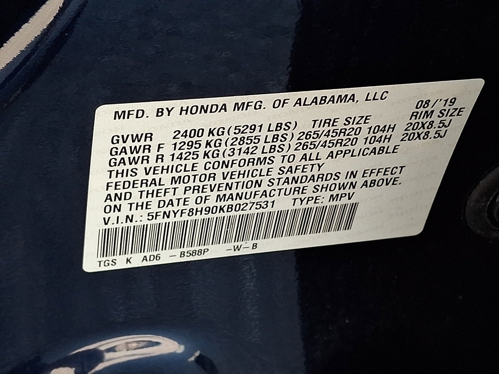 Used 2019 Honda Passport Touring image 28