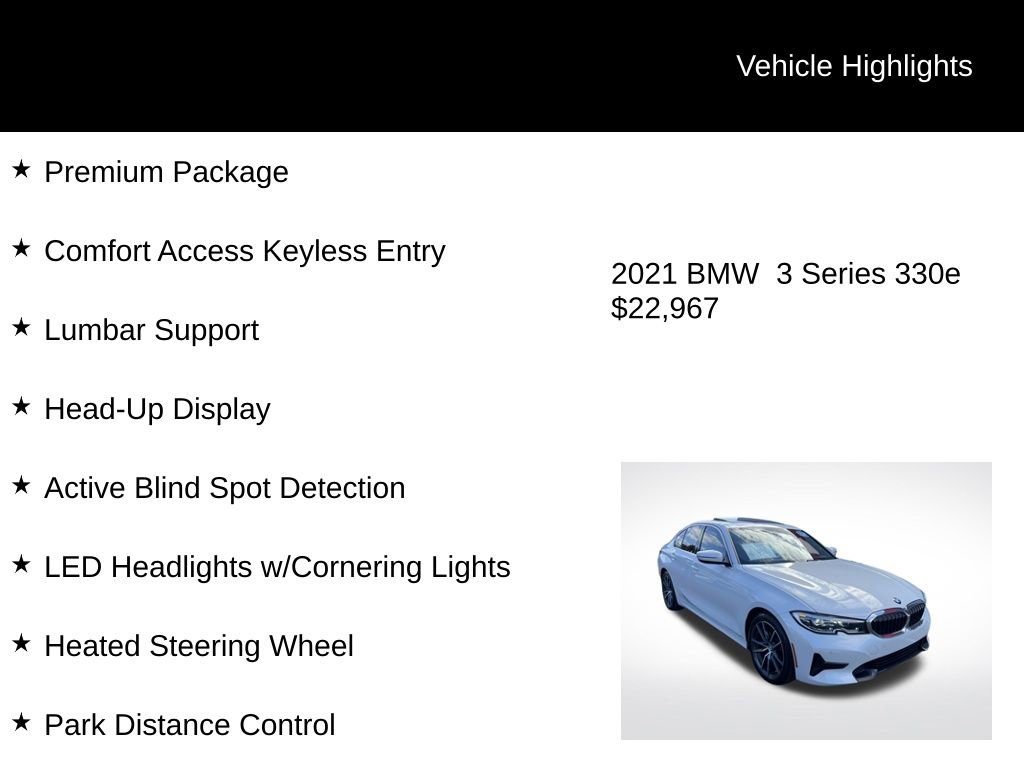 Used 2021 BMW 330e w/ Premium Package image 6