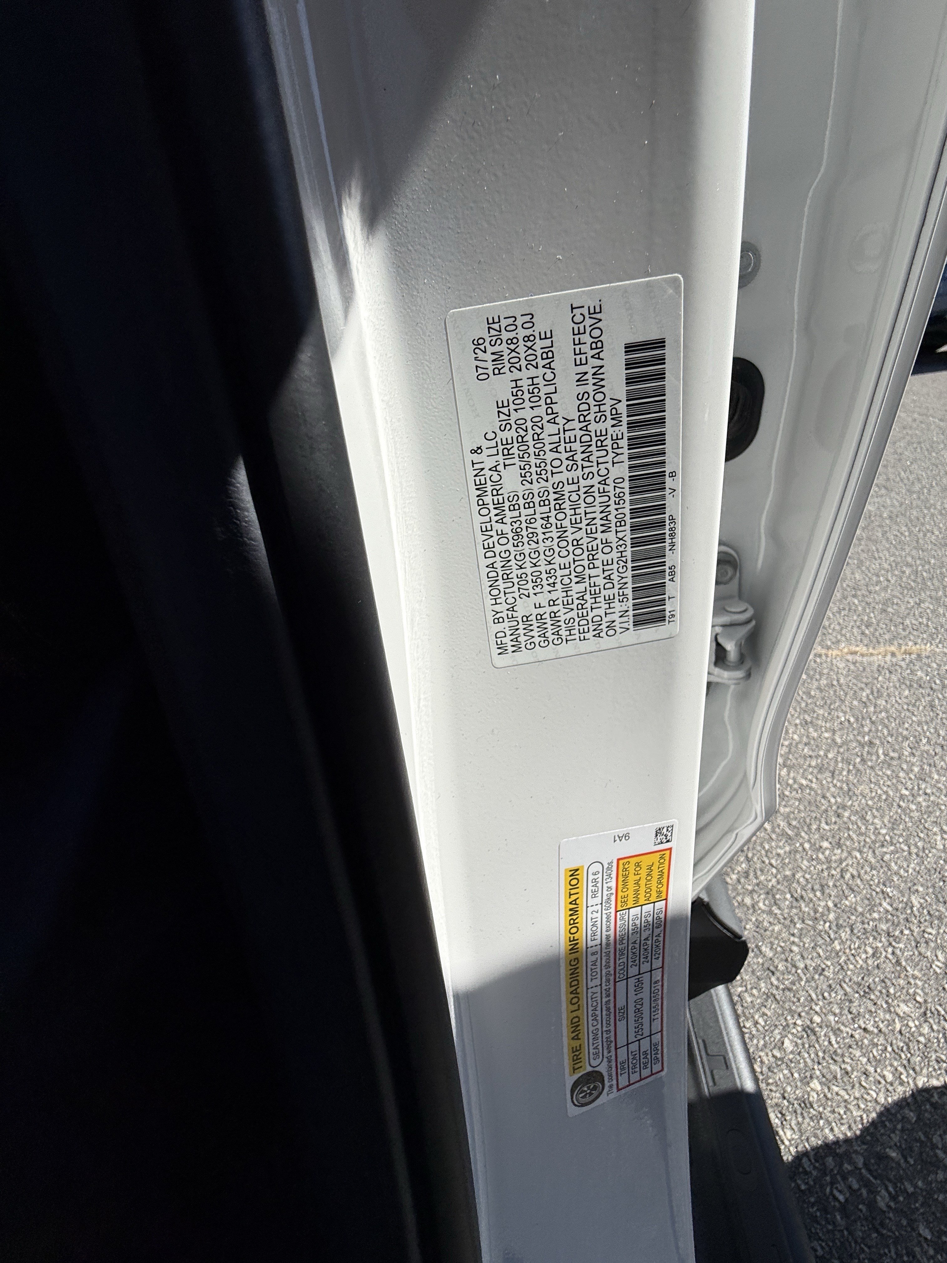 New 2026 Honda Pilot Sport image 36