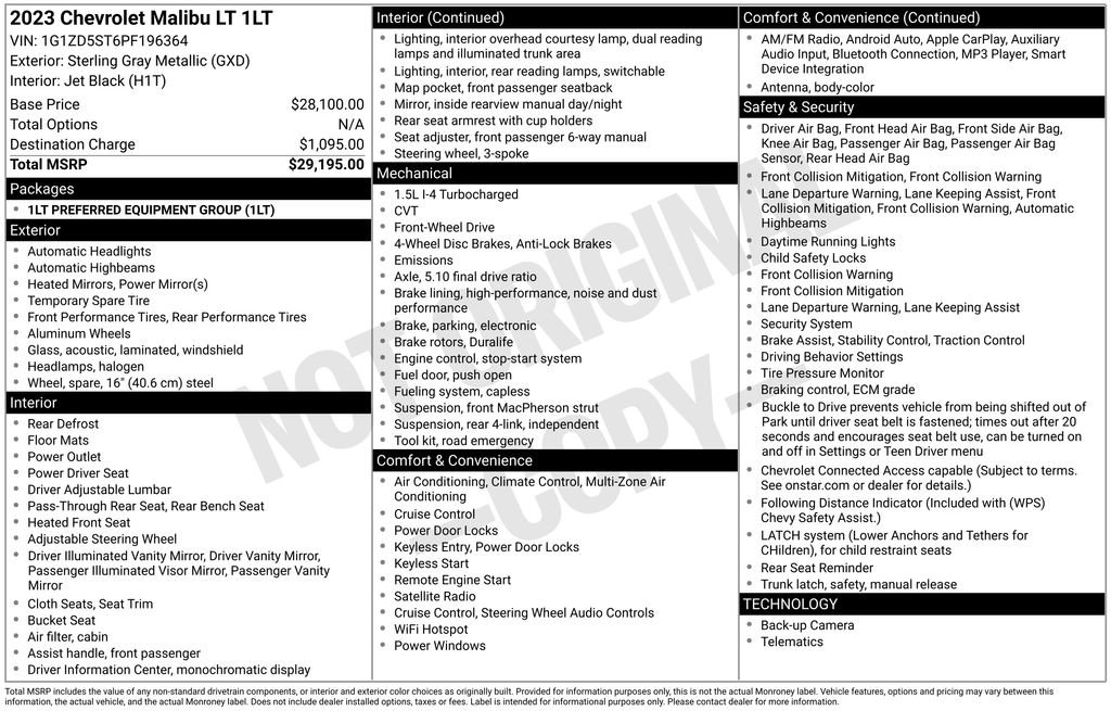 Used 2023 Chevrolet Malibu LT image 2