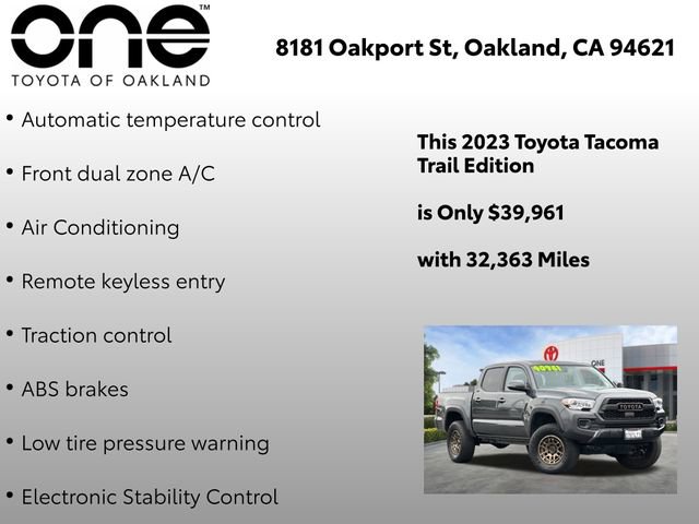 Used 2023 Toyota Tacoma 4x4 Double Cab w/ Trail Edition image 5