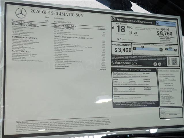 New 2026 Mercedes-Benz GLE 580 4MATIC image 19