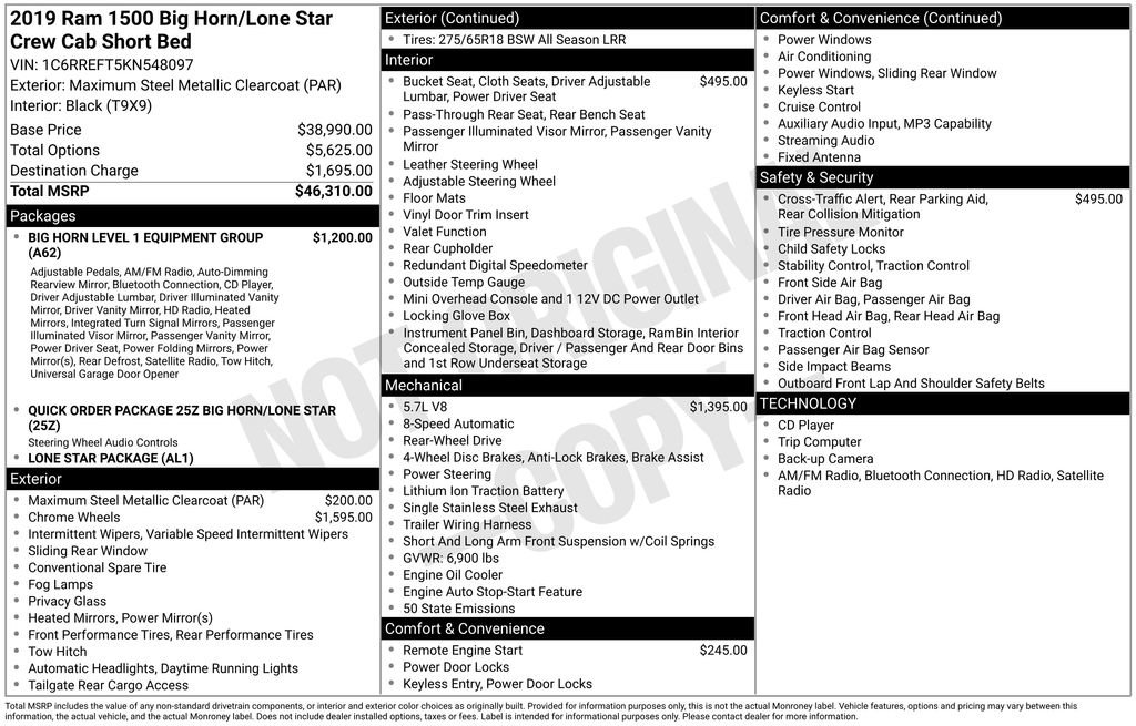 Used 2019 RAM 1500 Big Horn image 6