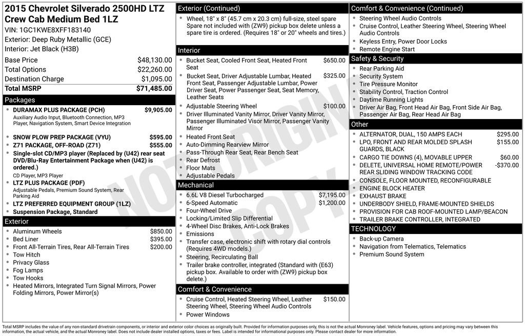 Used 2015 Chevrolet Silverado 2500 LTZ w/ Duramax Plus Package image 9