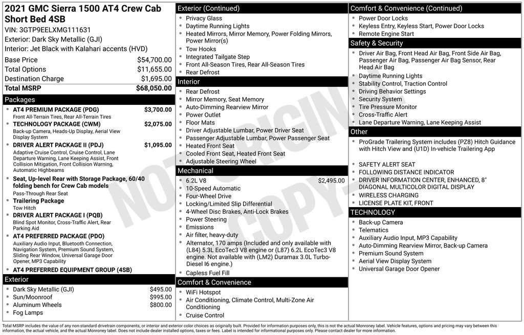 Used 2021 GMC Sierra 1500 AT4 w/ AT4 Premium Package AWD/4WD image 19