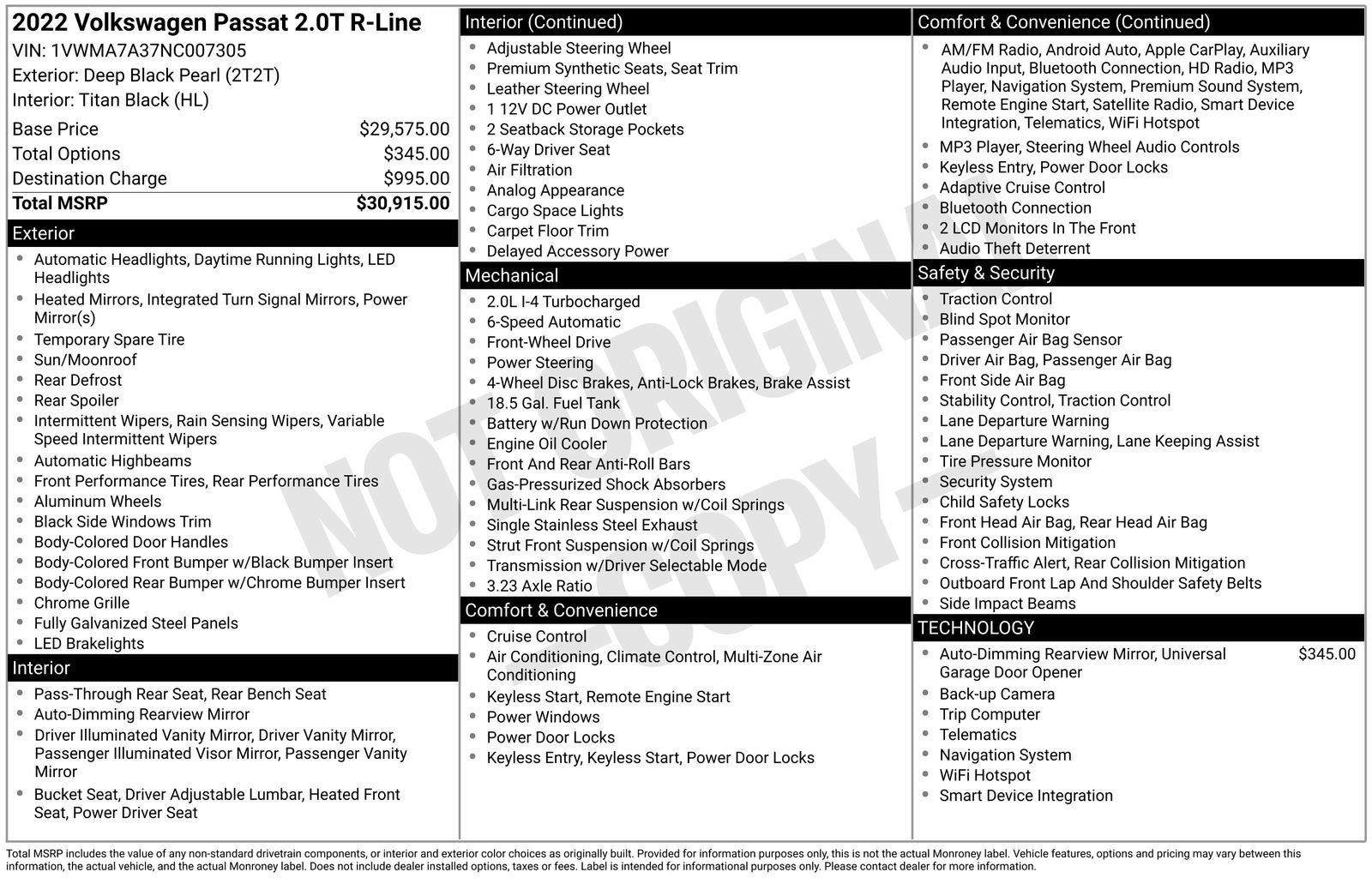Certified 2022 Volkswagen Passat 2.0T R-Line FWD image 35