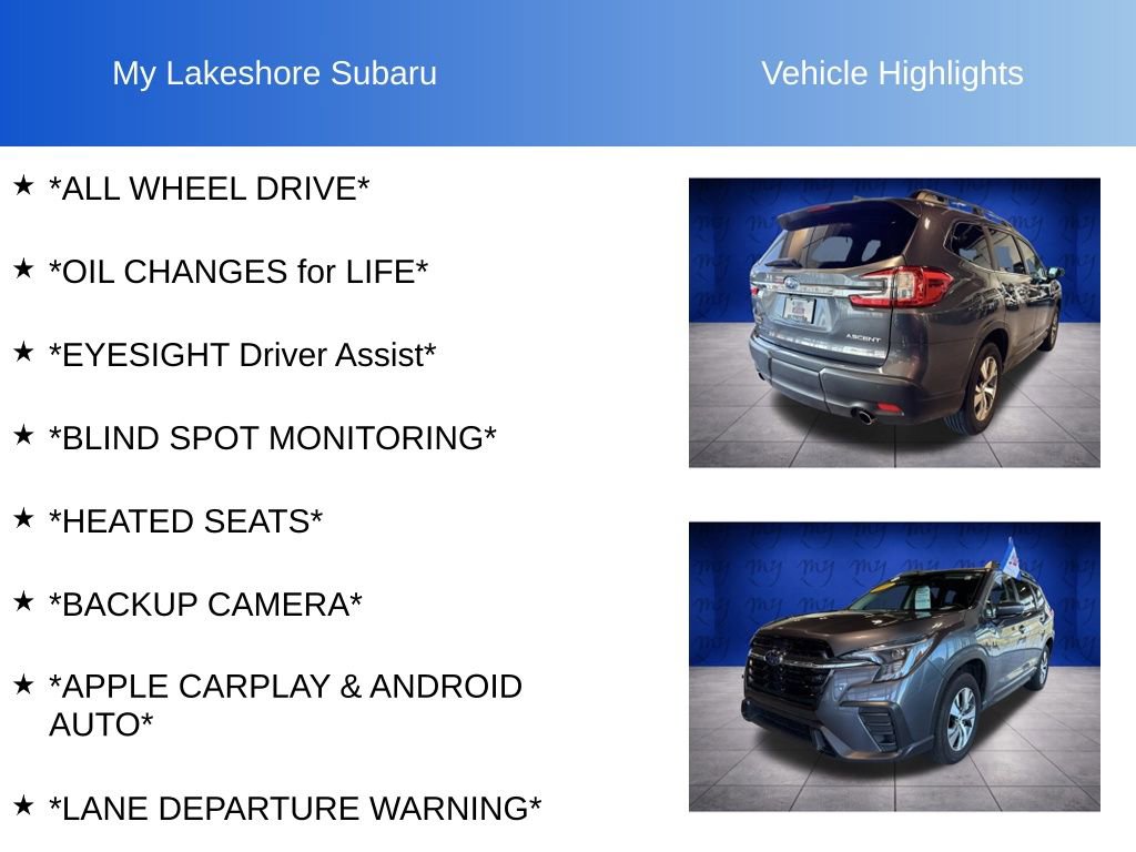 Certified 2025 Subaru Ascent Premium AWD/4WD image 6