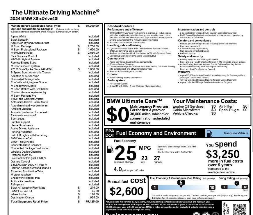 Used 2024 BMW X5 sDrive40i w/ M Sport Package image 23