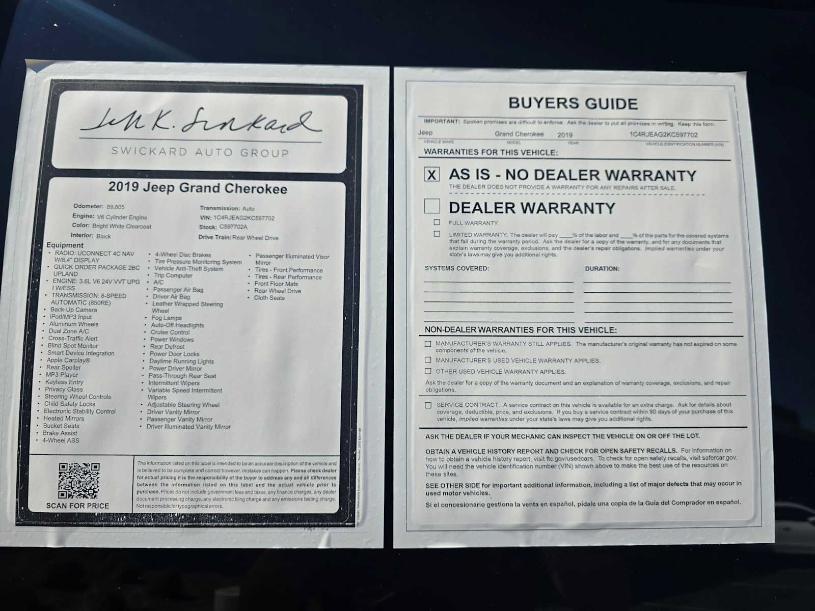 Used 2019 Jeep Grand Cherokee Laredo RWD image 16