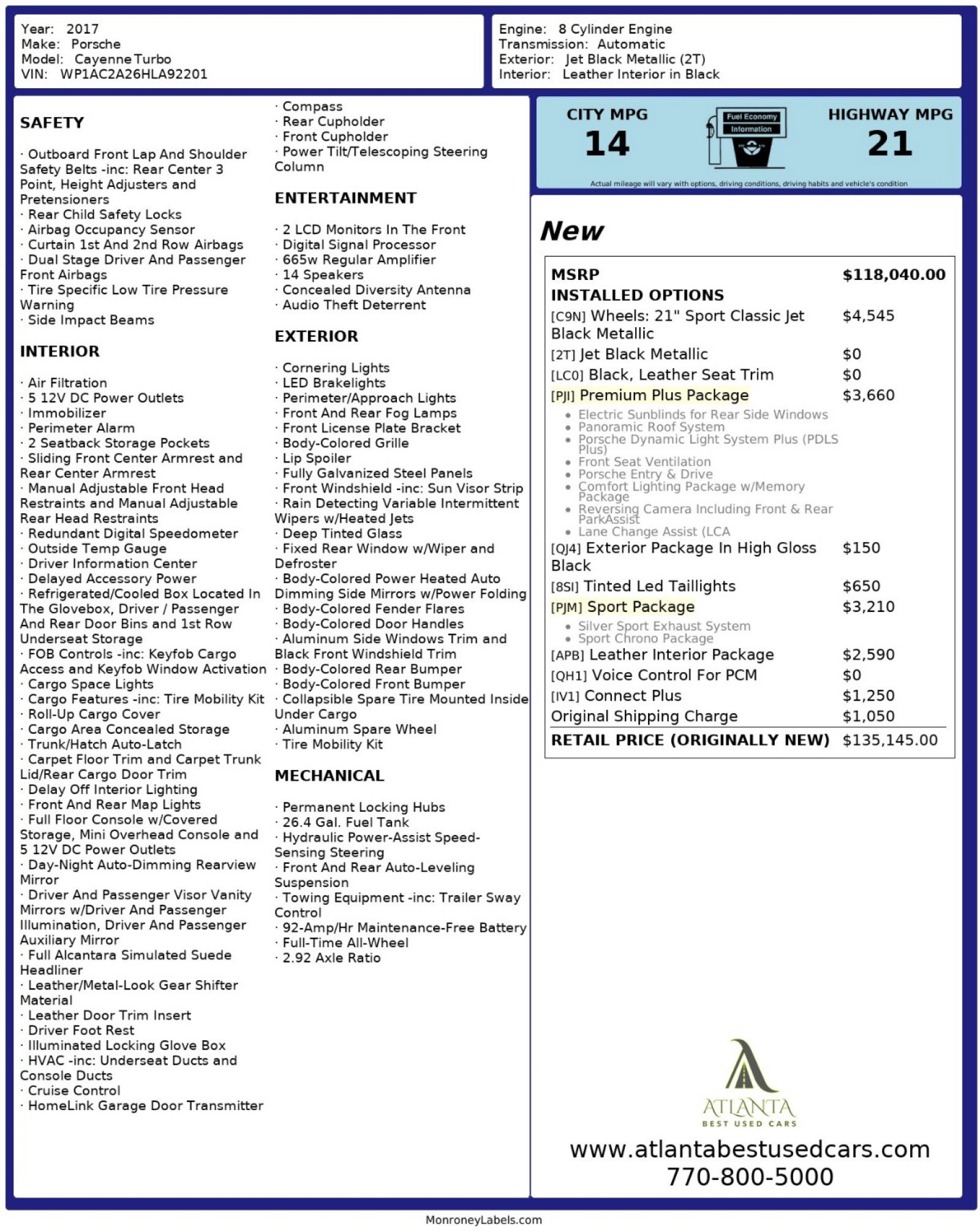 Used 2017 Porsche Cayenne Turbo image 54