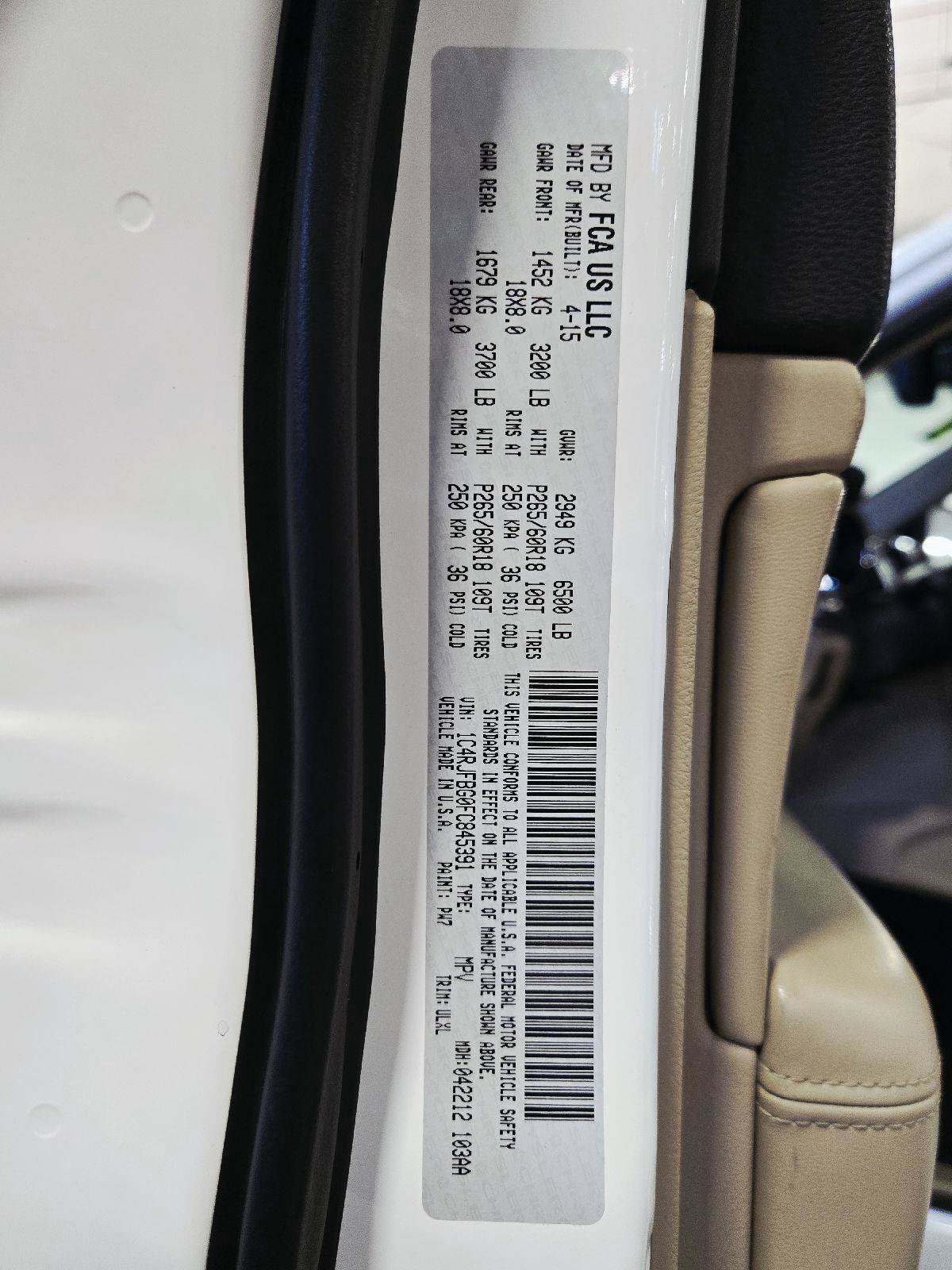 Used 2015 Jeep Grand Cherokee Limited AWD/4WD image 67