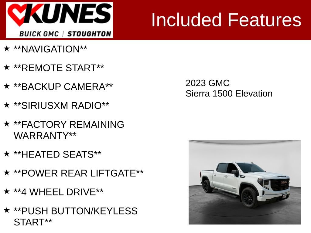 Used 2023 GMC Sierra 1500 Elevation w/ X31 Off-Road Package AWD/4WD image 2