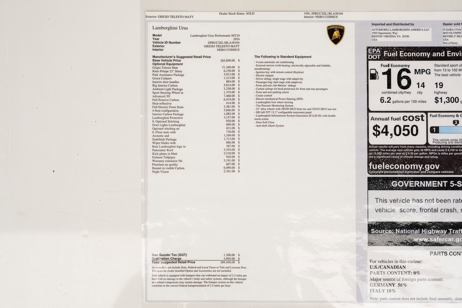 Used 2024 Lamborghini Urus Performante image 85