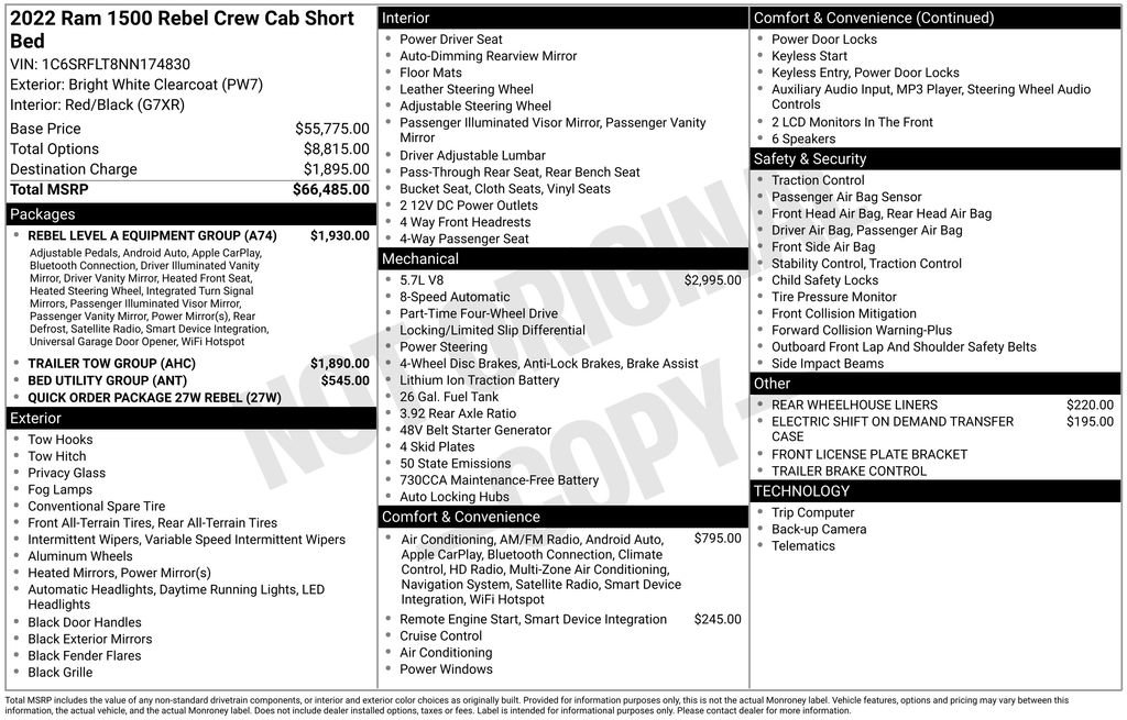 Used 2022 RAM 1500 Rebel w/ Rebel Level A Equipment Group image 10