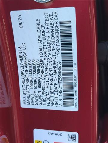 Certified 2025 Honda Accord LX image 26