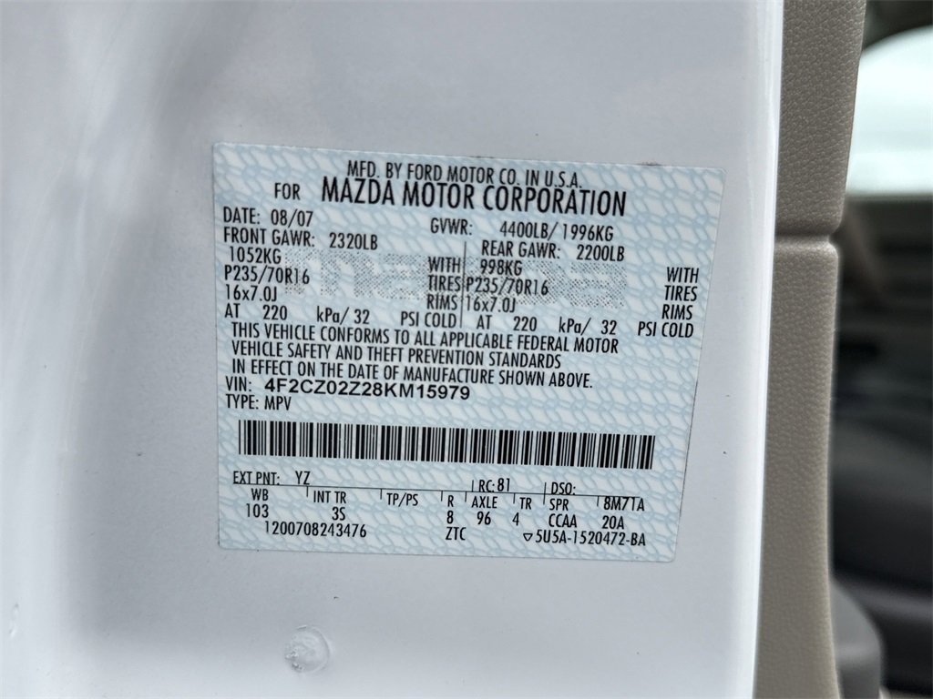 Used 2008 MAZDA Tribute i w/ Cargo Area Cover Pkg image 35