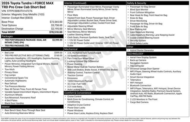New 2026 Toyota Tundra TRD Pro AWD/4WD image 4