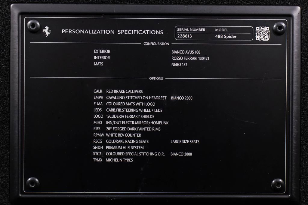 Certified 2017 Ferrari 488 Spider RWD image 59