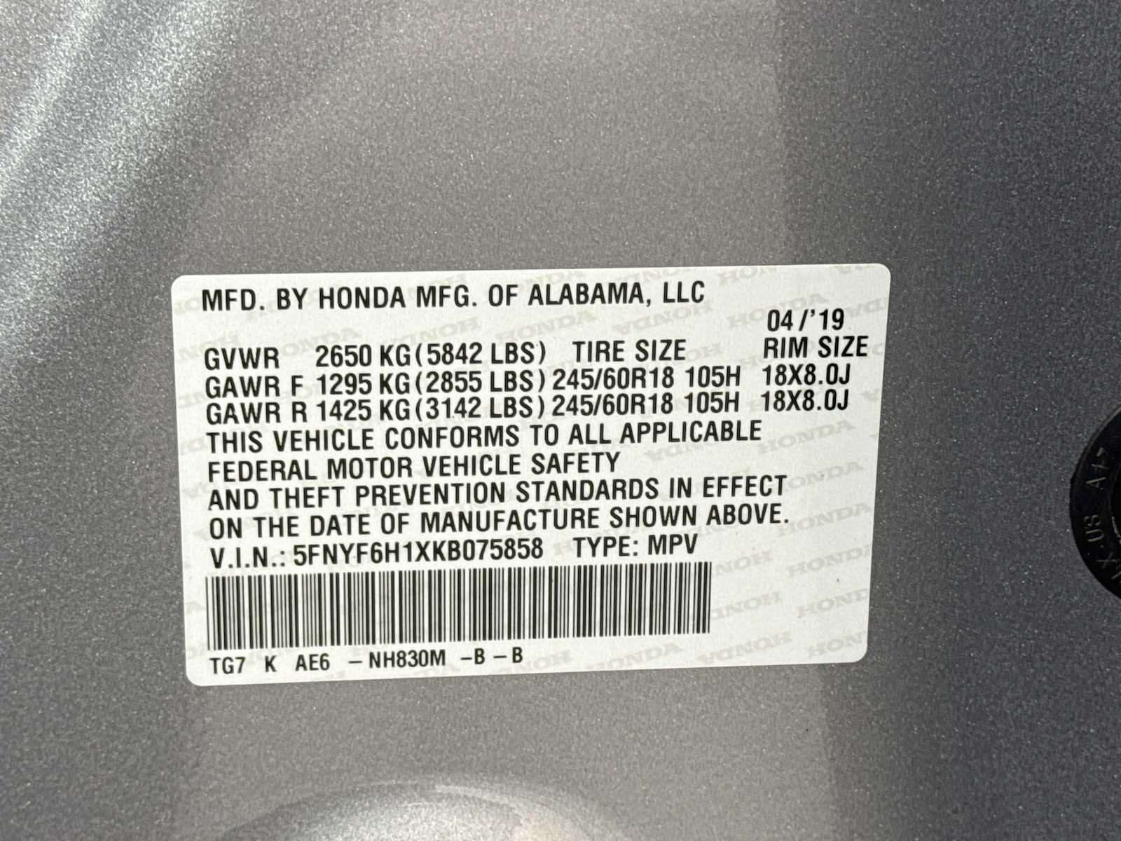 Used 2019 Honda Pilot LX image 29