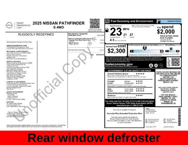 Used 2025 Nissan Pathfinder S AWD/4WD image 17