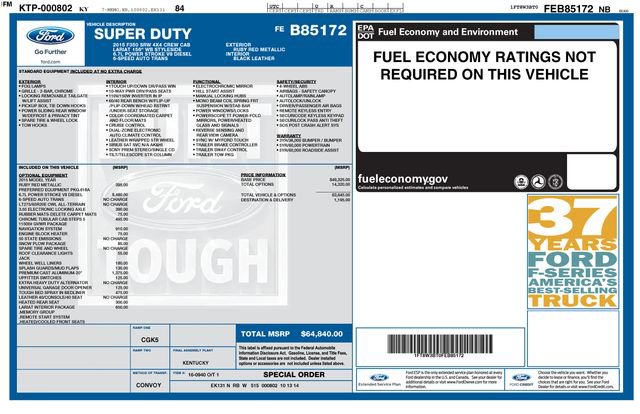 Used 2015 Ford F350 Lariat w/ Lariat Interior Package AWD/4WD image 37