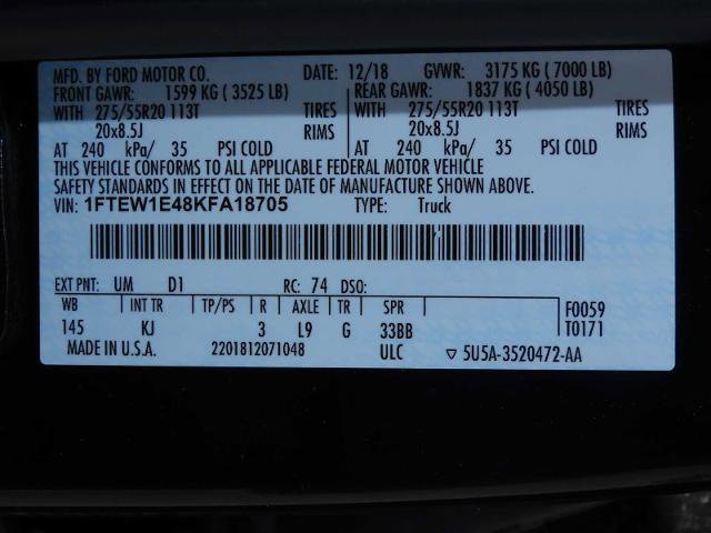 Certified 2019 Ford F150 King Ranch w/ Equipment Group 601A Luxury image 38