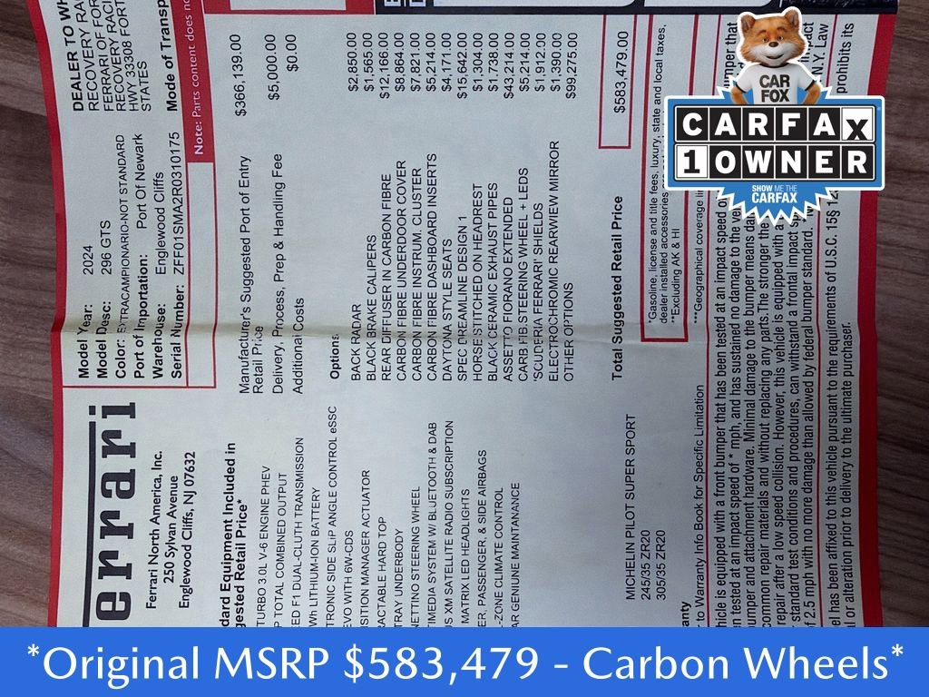 Used 2024 Ferrari 296 GTS image 54