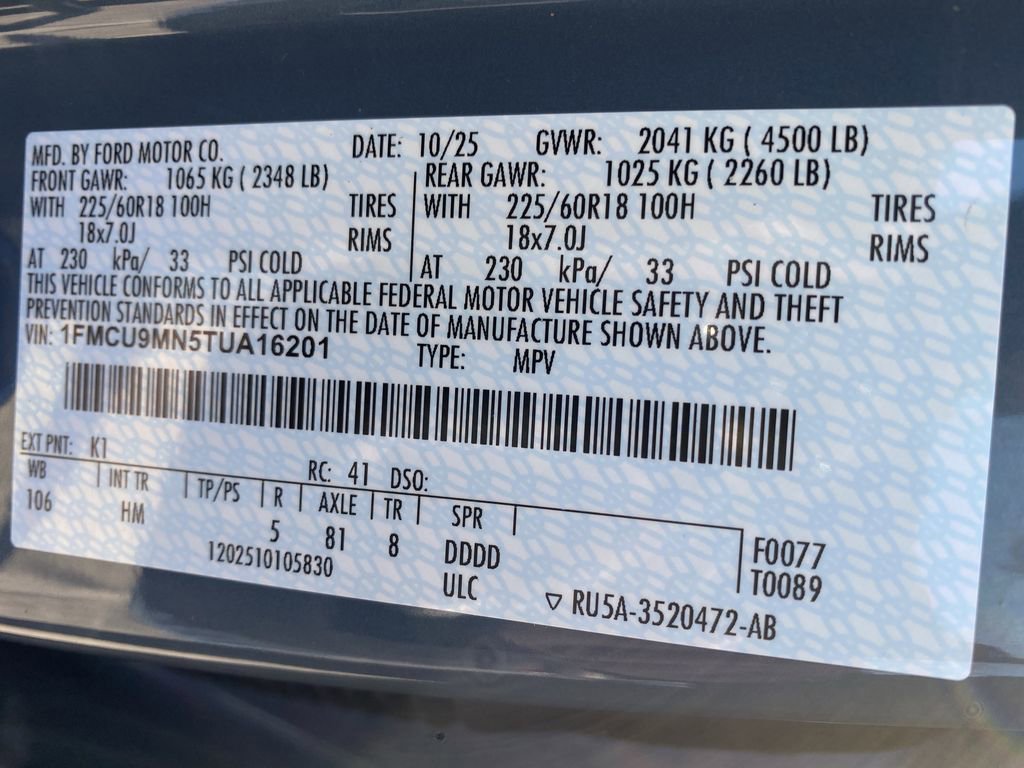 New 2026 Ford Escape ST-Line w/ Tech Pack #1 AWD/4WD image 47