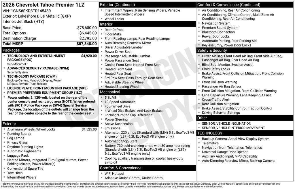 New 2026 Chevrolet Tahoe Premier image 28